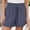 Navy, variant on POROPL Shorts for Women Plus Size Fashion High Waist Casual Loose Wide Leg Shorts Lace-Up Short