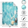 thumbnail image 5 of Watercolor Seashells Starfish Tea Towels 4 Pack Summer Kitchen Dish Cloth with Hanging Loop, 18"x28" Lint-Free Absorbent Towel for Kitchen Drying Wiping and Cleaning, 5 of 7