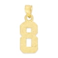 thumbnail image 4 of 10k Solid Gold Number Eight Necklace with 20" Rolo Chain, #8 Gold Charm Pendant Jewelry for Athletes, Sports Gifts for Him and Her, 4 of 5