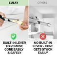 thumbnail image 4 of Zulay Kitchen Premium Apple Corer Tool - Ultra Sharp, Stainless Steel, Serrated Blades for Easy Coring - Dark Teal, 4 of 9