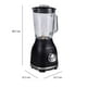 thumbnail image 5 of Licuadora Sapphire FLAVORSTONE Negra Vaso de Vidrio 120v 4 velocidades hasta 2 L máximo, 5 of 6