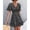 Black, variant on Women's Summer Dresses Fashion Women Summer Casual V-Neck Print Short Sleeve Fold Mini Dress