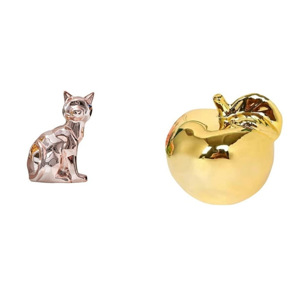 Figura de escritorio,Estante de estatua de gato para escritorio,oficina,decoración del hogar,Estatua decorativa,Escultura de frutas para decoración del hogar para escritorio interior.,Figura