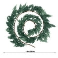 thumbnail image 2 of 6FT Norfolk Pine Wreath for Front Door, Real Touch Norfolk Pine Wreath Artificial Green Wreath Holiday Decoration for Home Decor（No light ）, 2 of 7