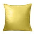 thumbnail image 2 of Dtchengua Modern Solid Color Throw Pillow - Faux Leather Decorative Pillow for Sofa & Bed, Mid-Century Style Accent Cushion, 18x18 Inch, Easy to Clean(Yellow), 2 of 6