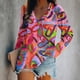 thumbnail image 2 of Blusa con cuello en V de manga larga con estampado de día de San Valentín suelto informal a la moda para mujer Fridja  FKASFK4135, 2 of 4