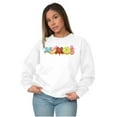 thumbnail image 3 of XOMG POP Sweet Frosted Donuts Logo Women Crewneck Sweatshirt Brisco Brands M, 3 of 6