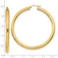 thumbnail image 4 of Auriga Fine Jewelry 10K Yellow Gold 4mm Tube Hoop Earrings for Women, 4 of 5