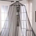 thumbnail image 2 of Black Oasis Round Hoop Polyester Sheer Mosquito Netting Bed Canopy, 2 of 4