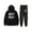 Black, variant on 42 DUGG Go Again Hoodie Pant 2 Piece Suit Casual Pant 2 Piece Set Winter Clothes