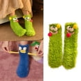 thumbnail image 2 of Milue Plush Warm Winter Fuzzy Socks Cartoon Doll Ankle Crew Socks Home Slippers Socks, 2 of 21