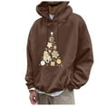 thumbnail image 2 of Letdown Funny Christmas Ugly Sweatshirt for Men, Novelty Graphic Sweatshirts Hoodie Drawstring Pullover Hoodie with Pocket Funny Holiday Hooded Sweatshirt (Brown-06,XL), 2 of 5