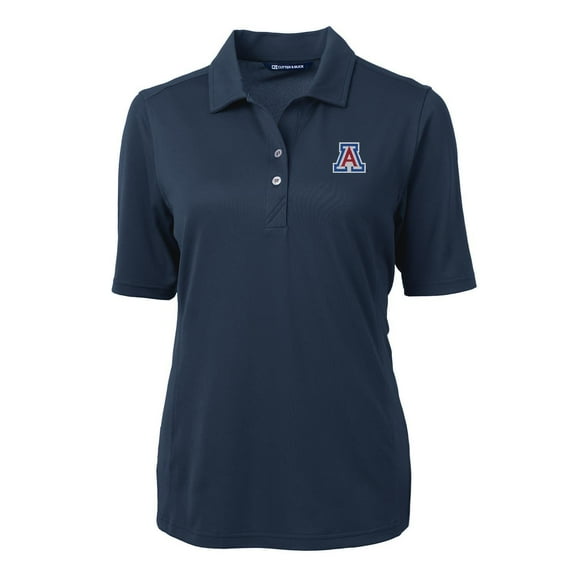 Women's Cutter & Buck Navy Arizona Wildcats Virtue Eco Pique Recycled Polo