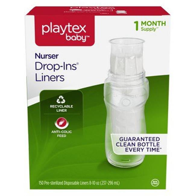 Playtex 55291217 8 oz Nurser DropIns Baby Bottle Disposable Liners