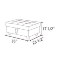 thumbnail image 2 of Brown Faux Leather Storage Ottoman Living Room Sofa, 2 of 2
