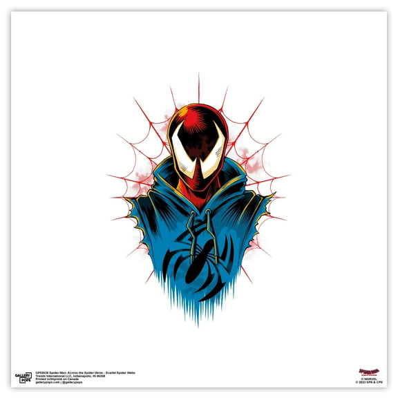 Gallery Pops Spider-Man: Across the Spider-Verse - Scarlet Spider Webs Wall Art, Unframed Version, 12" x 12"