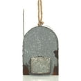 thumbnail image 4 of Drew DeRose Primitive Mailbox Galvanized Silver Tone 9 x 8 Metal Birdhouse, 4 of 4