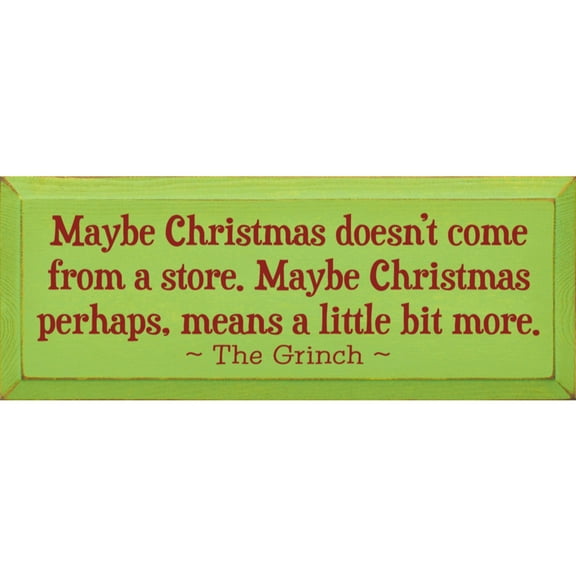 Contemporary Home Living 18" Apple Green and Red Rectangular Christmas Wood Sign