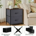 thumbnail image 5 of Dowellia Nighstand with 2 Drawer Fabric Storage for Living and Bedroom, Set of 2, Grey, 5 of 9
