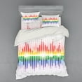 thumbnail image 2 of Ambesonne Music Bedding Set 3 Pcs, Vibrant Colors Club Disco, Twin XL, Multicolor, 2 of 3