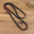 thumbnail image 4 of COAI Buddha Head Matte Onyx Tiger's Eye 108 Mala Beads Stones Bracelet Necklace, 4 of 5