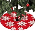 thumbnail image 4 of Fpogbef Christmas Sequin Tree Skirt 47in,Red Soft Thick with White Snowflakes Decorations, 4 of 5
