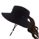 thumbnail image 3 of Sombreros de sol plegables con protección UV para exteriores para mujer, sombrero de pesca de playa de ala ancha de malla con orificio para cola de caballo, 3 of 7