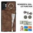 thumbnail image 2 of Feishell for Samsung Note 10 Plus, Case Wallet with Card Holder Functional Two Way Kickstand Durable Zipper Pocket RFID Blocking Leather Protective Leather for Samsung Galaxy Note 10 Plus, Brown, 2 of 12