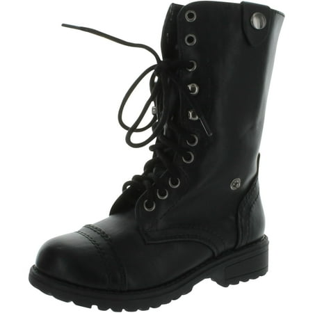 

Soda Girl s Oralee Combat Military Boots with Camo