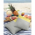 thumbnail image 3 of Pack of 2 Outdoor Pillow Covers, Mid-Century Modern Geometric Yellow Gray Pattern Waterproof Square Throw Pillowcase Cushion Decorative Pillow Covers for Couch Patio Tent, 24x24 in, 3 of 6