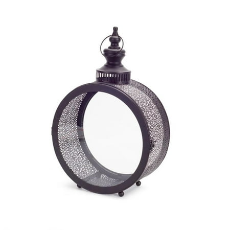 UPC 746427707824 product image for Set of 2 Black Victorian Style Circular Lantern with Vented Top and Glass Panes  | upcitemdb.com