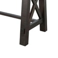 thumbnail image 4 of Benjara Anva Writing Desk- 58" with Power Plug- Dark Brown Solid Mahogany, 4 of 5