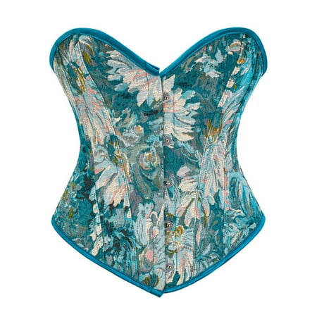 

Short Bodice Printed Corset Vintage Bone Coat Wear Body Shaping Clothes For Woman Chemise Nightie Underwear Nightwear Sleepwear