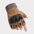 thumbnail image 3 of TELOLY 1Pairs Fingerless Gloves,Soft Palm Grip Workout Gloves,Cold Protection Gym Gloves,L,Yellow, 3 of 7