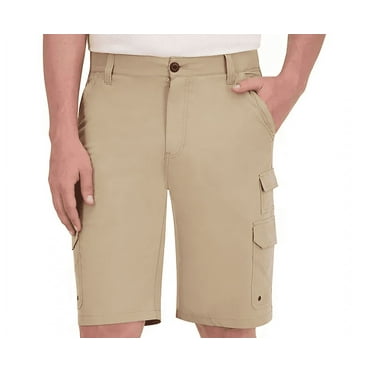 IRON Clothing Men's Stretch Hybrid Cargo Short (Khaki, 38)