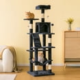 thumbnail image 3 of MWPO 63.8-in Cat Tree for Large Cat Tower with Condo and Scratching Post,Dark Gray, 3 of 9