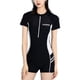 thumbnail image 3 of Traje de baño de mujer Traje de baño de manga corta Traje de snorkel de verano Traje de baño Traje de baño de moda Traje de surf para fiesta en la pla Blanco negro, 3 of 8