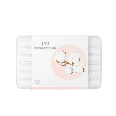 IYD Cosmetic cotton wool, Cotton Squares for Face,150 Count,100% Cotton Pads, Lint-Free,Ideal for Sensitive Skin,Face Cleansing and Makeup Removal