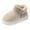 Beige, variant on Womens Memory Foam Ankle Boots Antislip Lightweight Sole Fuzzy House Shoes Breathable Cotton Indoor Outdoor Cozy Support Slippers Beige Size 7