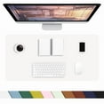 thumbnail image 2 of Leather Desk Mat - Non-Slip PU Desk Pad for Office and Home - Desk Organization and Accessories - Ideal for Large Mouse Pad and Desk Mats on Top of Desks (35.4" x 15.8", White), 2 of 8