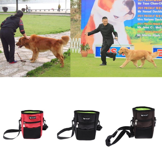 Bolsa de Entrenamiento para Mascotas Salvador 2x color rojo negro con Correa para El Hombro ajustable