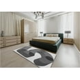 thumbnail image 4 of Ahgly Company Indoor Rectangle Patterned Gray Cloud Gray Area Rugs, 5' x 8', 4 of 6