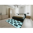 thumbnail image 4 of Ahgly Company Indoor Rectangle Patterned Medium Teal Green Area Rugs, 5' x 7', 4 of 6