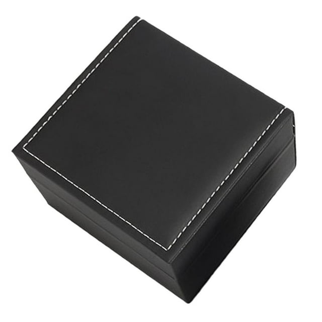 Caja de almacenamiento de relojes de material de cuero, caja de joyería con caja de reloj individual para, Grande