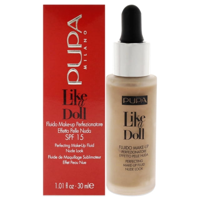Pupa Milano Base Like A Doll Perfecting Make-Up Fluid Nude Look Foundation SPF 15 - 050 Sand 1.01 oz Pupa Milano Base 1.01 oz