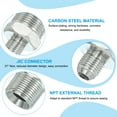 thumbnail image 4 of Hex Reducing Nipple Connectors Pipe Adapter 9/16 Male 37° Flare JIC x 3/4 Male NPT 2 Pack, 4 of 6