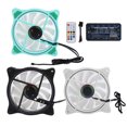 thumbnail image 1 of 3 uds ventiladores de refrigeración controlador ARGB 11 aspas de ventilador enfriador de aire de computadora silencioso 1200rpm 12V, 1 of 8
