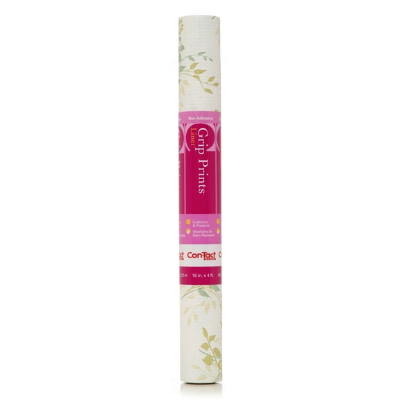 Con-Tact Brand Grip Prints Non-Adhesive Shelf Liner, Aspen Aloe 18 x 4 ft.