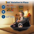 thumbnail image 6 of Lumiparty 12V Kids Electric Bumper Car with Parent Remote Control, 360° Spinning & Music, Safety Belt - Ride On Toys for Toddlers 2-5 Years, Black, 6 of 7