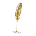 thumbnail image 1 of 2x Escultura de Hoja, Estatua de Hoja de Metal, Figurita en Forma de Hoja, Adorno Creativo, Escultura para Decoración de Centros de Mesa para 2 piezas, 1 of 8